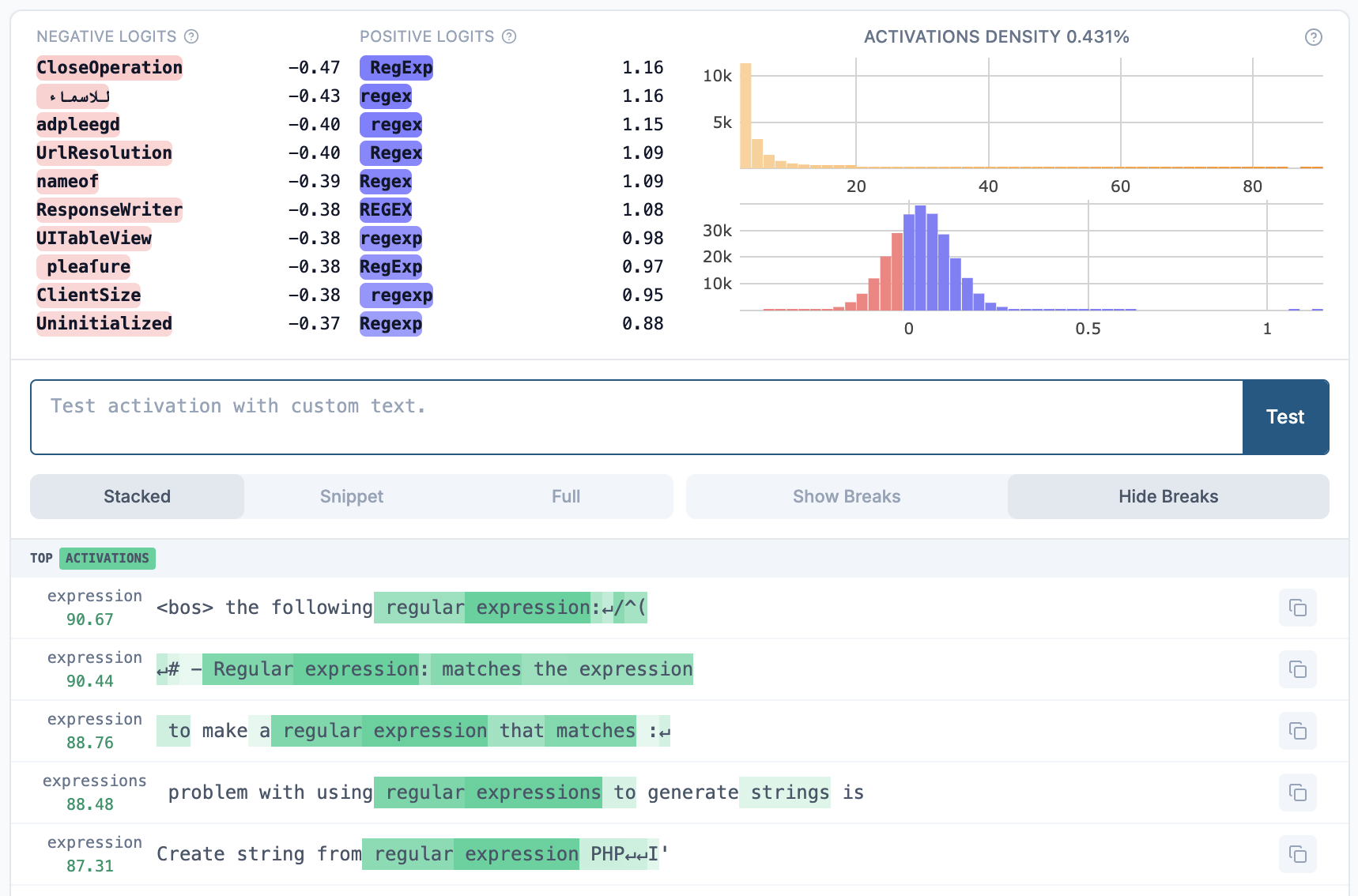 GemmaScope regex feature